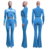 Mode Koreaanse fluweel tracksuits voor dames navel vest ritssluiting met ritssluiting met capuchon en slanke wijd uitlopende broek tweedelige sets nk263