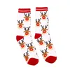 Herensokken 649D Unisex Kerst Cotton Crew Cartoon Santa Elk Snowflake Xmas Fun Hosiery