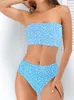 Damenbadebekleidung Verband Bikini 2022 Push Up tr￤gerloser Halfter Frauen High Taille Set Trendy Micro Tankini Badeanz￼ge