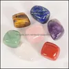 Party Favor Natural Crystal Chakra Stone 7Pcs Set Stones Palm Reiki Healing Crystals Gemstones Decoration Accessories 527 V2 Drop Del Dhfry