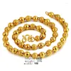 Chains Fashion All-match Jewelry Gold Filled Solid Frosted Transfer Light Bead Chain Necklace Men's Gift