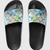 Luxurys Designers Terlik Slayt Sandalet Erkekler İçin Slayt Sandaletleri Yaz Klasik Çiçek Brokar Slaytlar Daireler Deri Kauçuk Platform Flip Flop Dişli