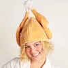 Chapeaux de fête en peluche de dinde rôtie, chapeau décoratif pour Costume de Thanksgiving, déguisement de fête 902