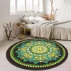 Tapis Style Ethnique Tapis Rond Salon Rétro Mandala Chambre Tapis Tables Basses Antidérapantes Coussin Chaise Panier Suspendu Tapis De Sol