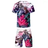 Tute da uomo The Rising Of Shield Hero Tshirt 3D Set a due pezzi Pantaloni Harajuku Streetwear Anni '90 Vestiti anime Donna Uomo Suit