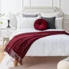 Coperte Yaapeet soffice coperta lavorata a maglia in ciniglia con frange decorative per la decorazione domestica divano letto copriletto poltrona