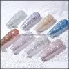 Nail Art Decorations Nail Art Decorations Box Reflecterende glitter Crystal Diamant Dust Shiny Iridescent Micro Boor voor Decorationsna Dh4jq