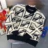 Suéteres masculinos Wedone Sweater Oversize Casual Full Print Square Homens Mulheres Welldone Pulôver T