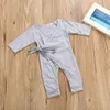 Baby Girl Rompers ubrania chłopiec solidny kolor tylny skrzydło Little Angel Romper Nowonarodzony kombinezon Niemowlęta Playsuit 20220902 E3
