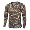 Męskie koszulki T-shirt Letnia kamuflaż Szybkie suszone oddychane topy z długim rękawem Mężczyźni Mężczyzn Camping Hunting Clothing Wojskowy T-shirt 220902