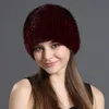 Chap￩u de p￪lo de visita feminino Winter Warm Beanie Cap Outdoor Ski Hat Weave Dense