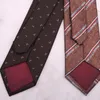 Bogen linbaiway Herrenanzug männlicher Geschäft brauner Bräutigam Polyester Streifte handgefertigte Krawatten für Hochzeitsfeiernhalle Krawatte