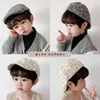 Berets Kids Baby Hat Print Cartoon Bear Children Hats Casual Retro Sboy Caps For Boys Girls Party Gentleman Cap 1 2 3 Years