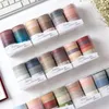 Gift Wrap 10Roll Candy Color Adhesive Wahsi Tape Set Marsking Diy Scrapbooking Sticker Label Handmade Decorative