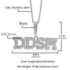 TopBling Hip Hop A-Z Custom Letters Pendant Necklaces Jewelry Bling Three Rows Zircon 18K Real Gold Plated