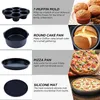 Bakeware Tools 12 Pieces/Set Of 7 Inch/8 Inch Air Fryer Accessories Baking Basket Grill Suitable For 5.8QT-8.0QT 3.5QT-4.5QT Cakes