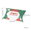 Papier Cadeau 12 PCS Oreiller Forme Kraft Papier Boîte De Bonbons Party Favor Boîte Cadeau Père Noël Enfants Emballage Sacs Joyeux Noël Noël Navidad Décor 220901