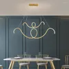 Lampes suspendues BWART moderne Led lustre éclairage pour salle à manger cuisine salle Bar maison déco télécommande luminaire or noir