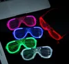 Occhiali di design Led Toy Glowing Blinds Occhiali Fluorescenti a luce fredda Occhiali da bar Forniture per attività Giocattoli luminosi per bambini