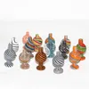 smoking Cone Banger Nail colorful Carb Cap Domeless 100% Quartz Bangers Nails 10mm 14mm 18mm Female Male For Glass Bongs