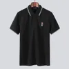 Hurtownia 2042 Summer Nowe koszulki polo europejskie i amerykańskie krótkie rękawy męskie swobodny kolor bawełniany bawełniany haftowane mody T-shirty s-2xl
