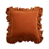 Kussen Deluxe Euro Cover Soft Decorative Case met Wrinkle Tassel voor bankbed rechthoek vaste kleur 30x50cm