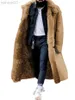 Garnitury męskie Blazers Faux Fur Płaszcz Europejski zagęszczony L220902