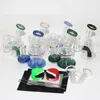 Mini Glass Dab Rigs Bong Holkah Glass Water Tipe Tipe Creclecle Oil Rig с кварцевой бишей Banger Tool Dabber Silicone Container Mat