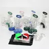 Mini szklane platformy Dab Bong Hookah Glash Water Rure zlewka Zestaw olejny z kwarcowym Banger Bowl Dabber Tool Silikonowa mata Mata