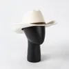 Nuovi cappelli da cowboy occidentali in lana 100% per donna Uomo Fascinator bianco Fedora a tesa larga cappello jazz festa formale decorare berretto da sposa