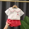 Zestawy odzieży Baby Girls Summer Ubrania Zestaw Zestaw Krótko-rękawowe szorty Suits na 1-letni urodziny niemowląt owoc