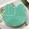 Makeup Brushes Brush Cleaner Washing Pad Clean Mat Cosmetic Universal Make Up UV Gel Pen Silicone Bear Scrubbe Box Hand Tool