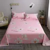 Ensembles de draps 3 pièces Drap de lit et taie d'oreiller Draps plats en coton lavé Linge de lit doux SingleTwinFullQueenKing Size Couvre-lit 220901