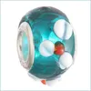 Glass New Glass Beads Charms Pretty European Murano Biagi Large Big Hole Rroll Fit For Charm Bracelets Necklace Mix Color 66 Vipjewel Dhqfr
