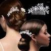 Pinces à cheveux femmes mariage mariée cristal strass perle peignes tête pièce fête bijoux accessoires ornements