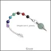 Collane a ciondolo 12pc/set 7 chakra pietra pendum crastrica guarigione collana quarzo spiritualità yoga gioielli donne uomini gi dhseller2010 dhwiu