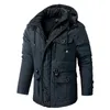 Mens Down Parkas Hommes Épaissir Chaud Veste D'hiver Cachemire Polaire Intérieur Coton Rembourré Mâle Coupe-Vent Vêtements À Capuche Coton Parka Manteaux De Neige 220902