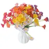 One Faux Flowers Mini Convolvulaceae 5 Stems per Bunch Simulation Morning Glory Plastic Leaf for Wedding Centerpieces