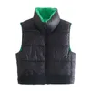 Parkas pour femmes Ardm Casual épais chaud Auturn hiver et gilet femmes manteau court matelassé vert double face rue vers le bas coton haut vêtements d'extérieur T220905