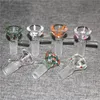 Bol en verre de narguilé, joint mâle de 14mm 18mm avec filtre en flocon de neige, accessoires pour fumer, bols de plusieurs couleurs pour conduites d'eau, bongs, collecteur de cendres d'herbes sèches