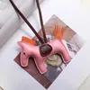 Designer keychains women 33 colors Fashion horse animal key chain pu leather high Cartoon decoration for purse Keychain cute key chains wholesale