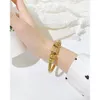 Gold/ Silver Stainless Steel Wire Cuff Bangle Women Mens Bracelet Hip-Hop Fashion Gifts Jewelry Adjustable High Quality p1021