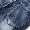 Slim Fit Elastyczne chude dżinsy 2022 Autumn Casual Cotton Denim Spodni Nowe uliczne spodnie drukowane Mid-Pistist Pantalones