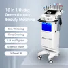 10 en 1 machine de microdermabrasion RF machine de levage de la peau du visage hydro oxygène machine de dermabrasion sèche humide
