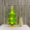 Juldekorationer miniträd med LED -lampor Ornament Festival Desktop Table Home Decoration Xmas Gift