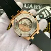 Luxury Mens Mechanical Watch Untuk Lelaki Perniagaan Kasual Reka Bentuk Personaliti Baru Dail Hitam Golddezel Getah Swiss Es Brand