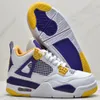 4 NRG Raptors Mens Basketball Shoes 4S White Purple Yellow Womens Outdoor Trainers Shoolers With Box265D