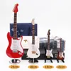 Decorative Objects Figurines Mini Electric Guitar Wooden Miniature Model Musical Instrument Decoration Gift Decor For Bedroom Living Room U2701 220902