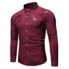 Camicie casual da uomo Camicia da cowboy rossa Risvolto da uomo Vestibilità regolare Top Manica lunga Abbronzatura di lusso Uomo Large T Extra Small