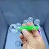 유리 파이프 흡연 제조 수제 물 담뱃대 밤광 디스크 실크 두꺼운 유리 연기 냄비